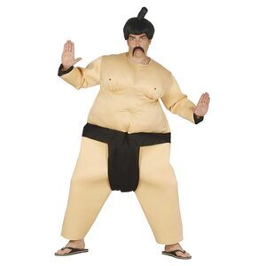 Fiestas Guirca Mens Sumo Costume / Beige/Black